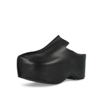 JW Anderson Calf Platform Clog Black Slides FW0146-LA0232-999 / Black Detail View 4 | GATE
