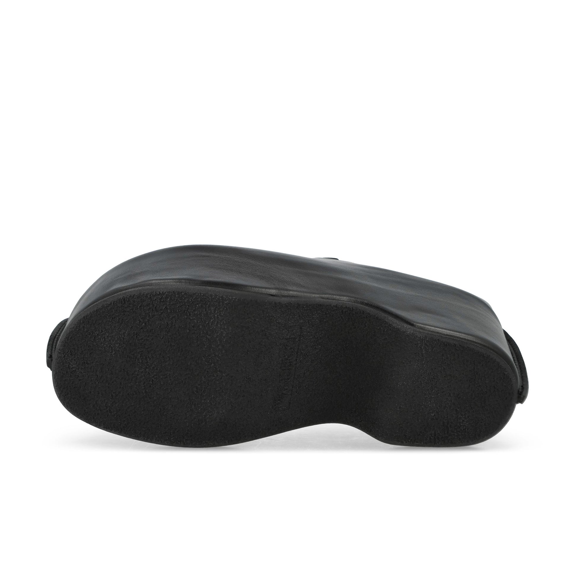 JW Anderson Calf Platform Clog Black Slides FW0146-LA0232-999 / Black Detail View 6 | GATE
