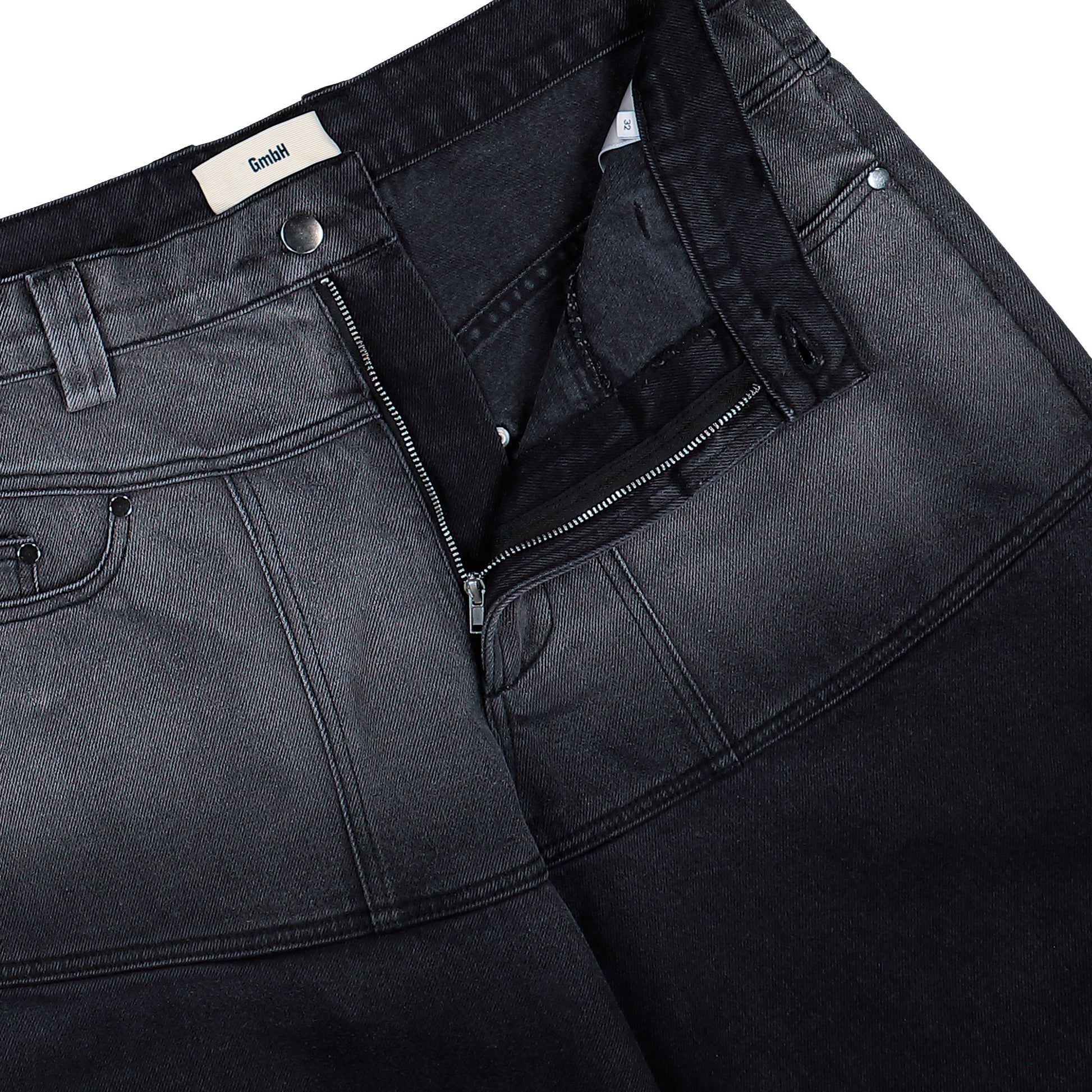 GmbH Wide Leg Trousers W Gradation Wash Black / Grey Fade Pants Arun Detail View 4 | GATE