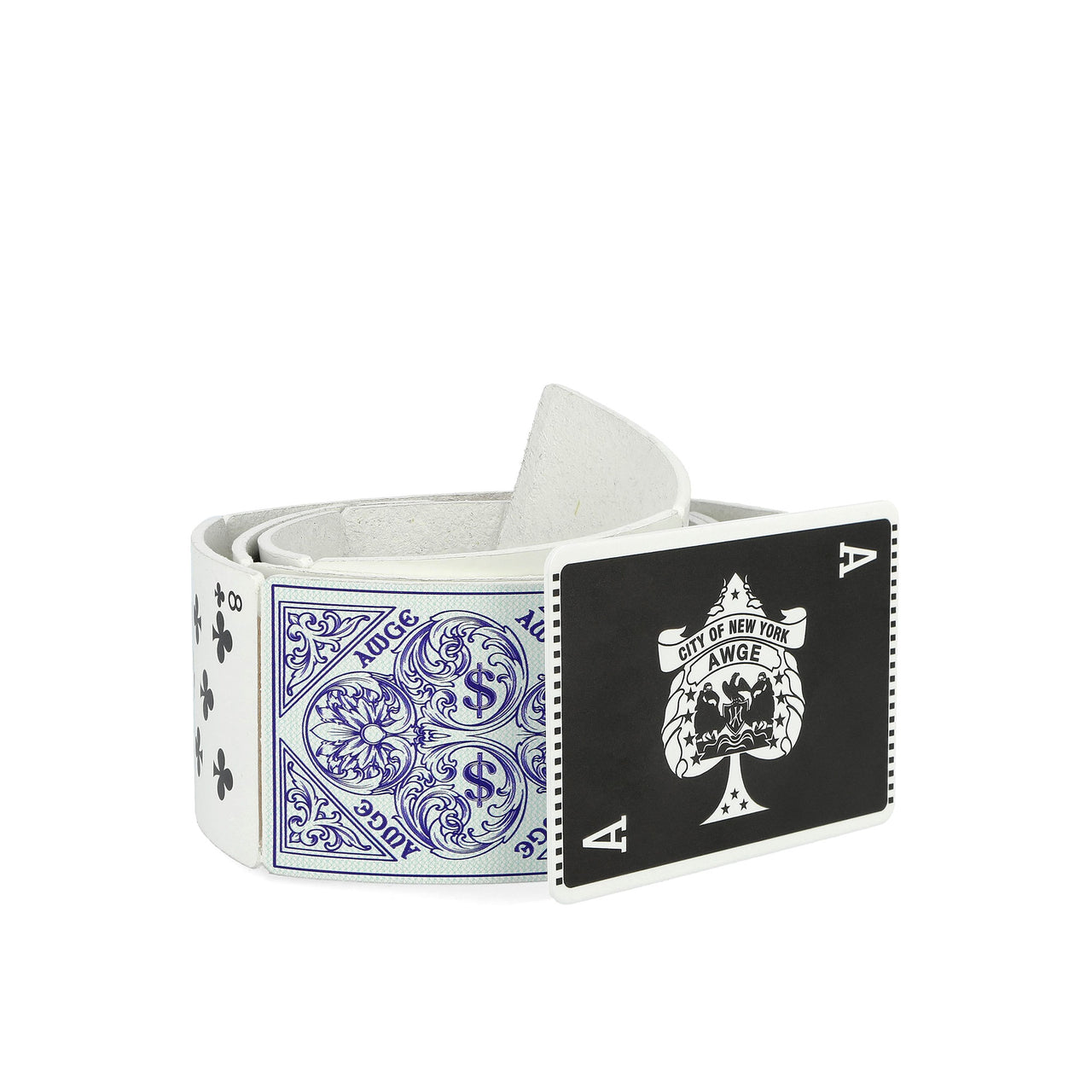AWGE Cards Belt - M Wide White Belts AS6SMA05AP-PE001.S01 Detail View 1 | GATE