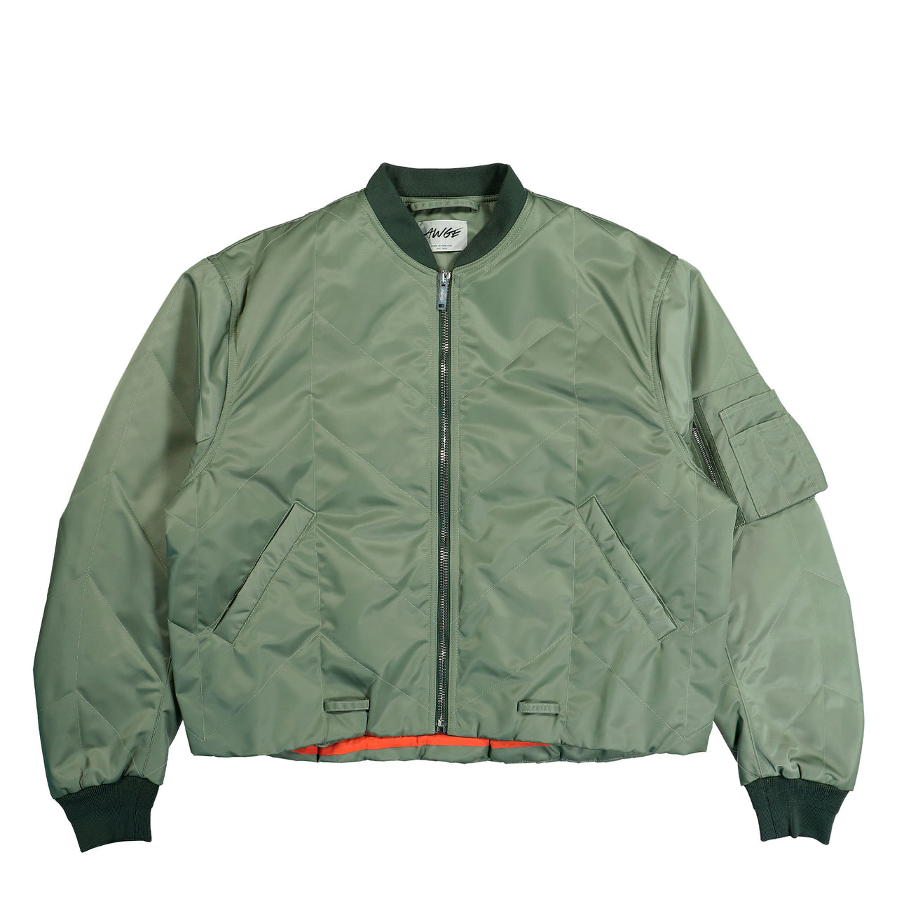 AWGE Bomber Iridescent Green Jackets AS6SMB02AP-T2160.640 Detail View 1 | GATE