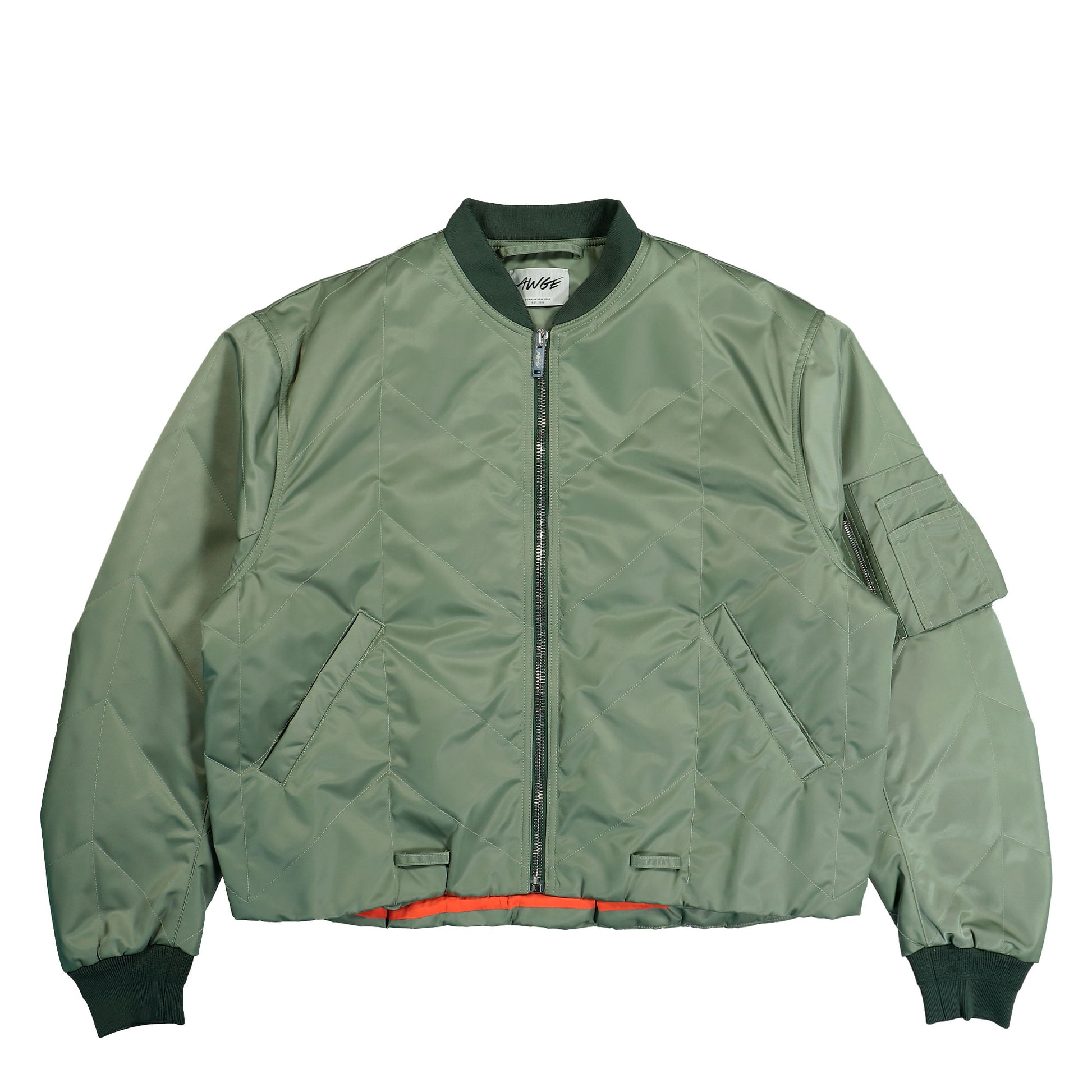 AWGE Bomber Iridescent Green Jackets AS6SMB02AP-T2160.640 Detail View 1 | GATE
