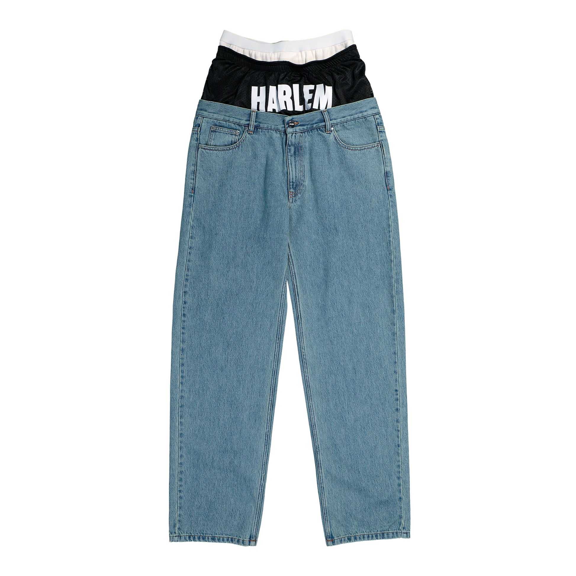 AWGE Harlem Pants Blue Denim AS6SMT18AP-T2219.560 Detail View 1 | GATE