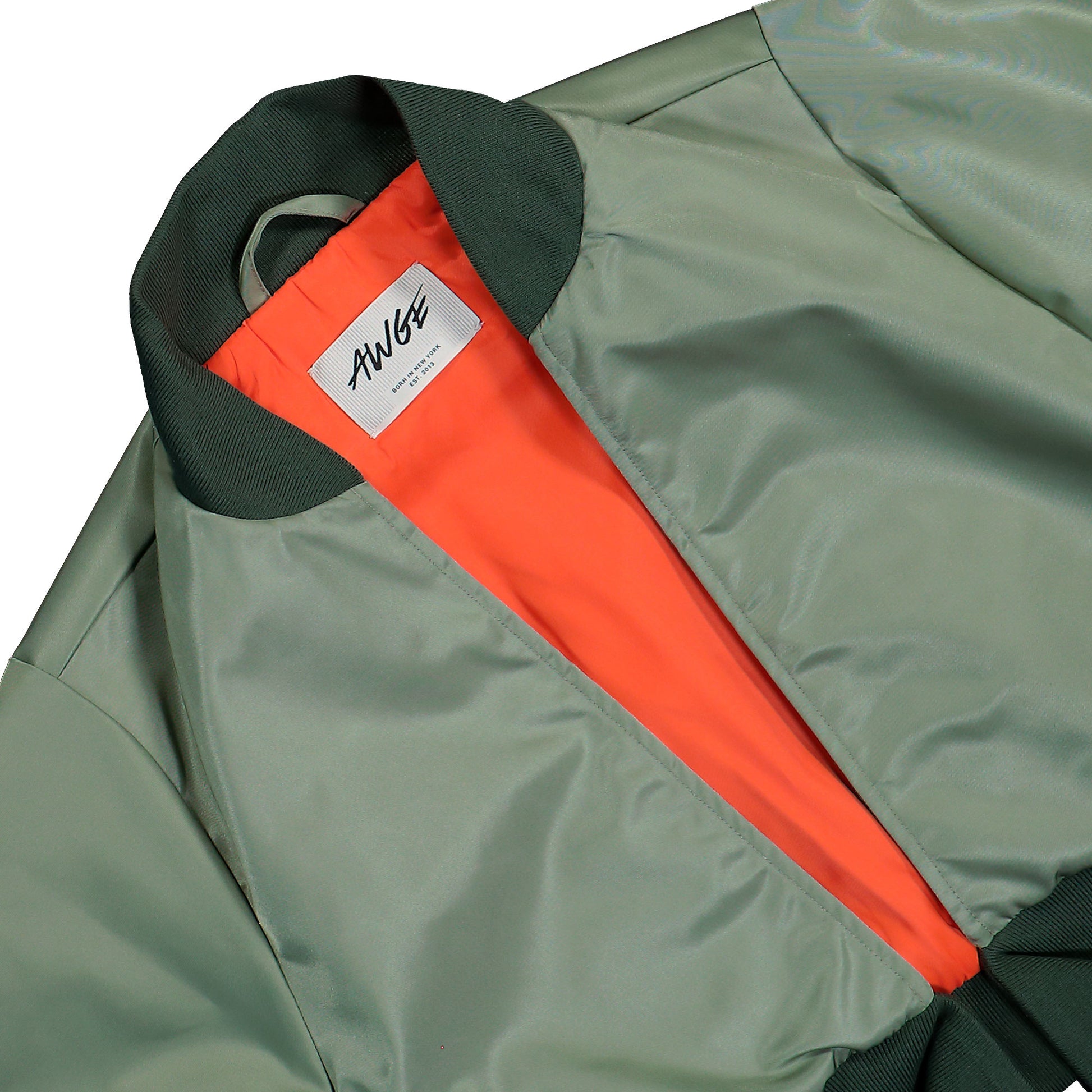 AWGE Wrap Bomber Iridescent Green Jackets AS6SWB01AP-T2160.640 Detail View 3 | GATE