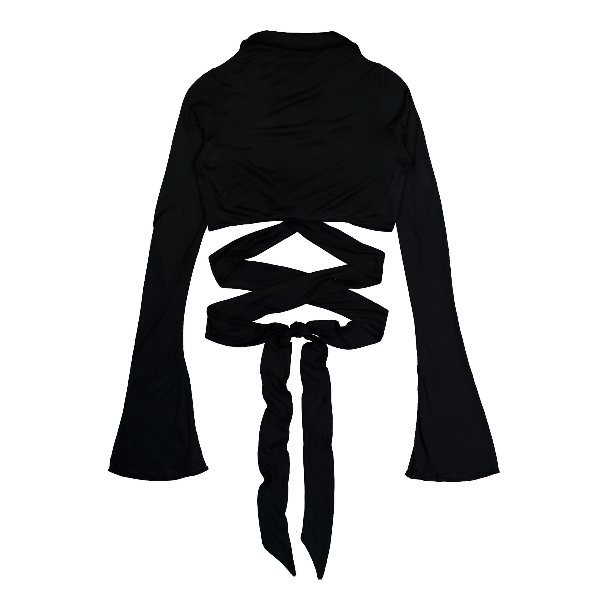 AWGE Cropped Wrap Shirt Black Shirts AS6SWH08AP-JE042.999 Detail View 2 | GATE