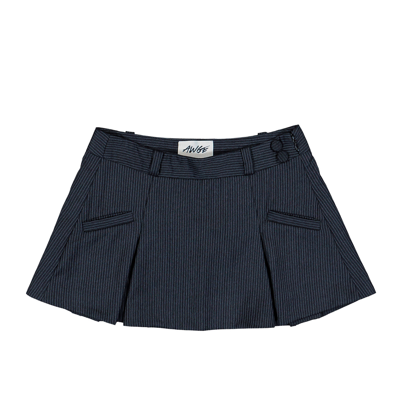 AWGE Pleated Mini Skirt Grey Pinstripe Skirts AS6SWK01BP-TR361.813 Detail View 1 | GATE