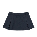 AWGE Pleated Mini Skirt Grey Pinstripe Skirts AS6SWK01BP-TR361.813 Detail View 2 | GATE
