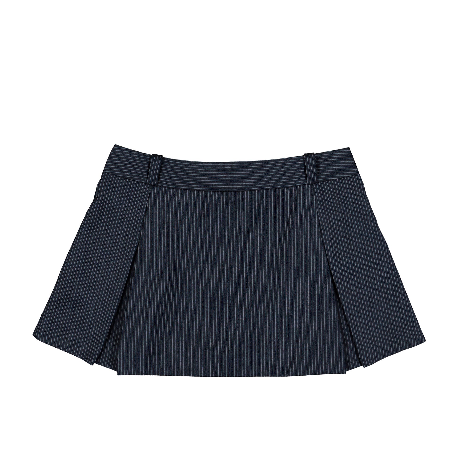 AWGE Pleated Mini Skirt Grey Pinstripe Skirts AS6SWK01BP-TR361.813 Detail View 2 | GATE