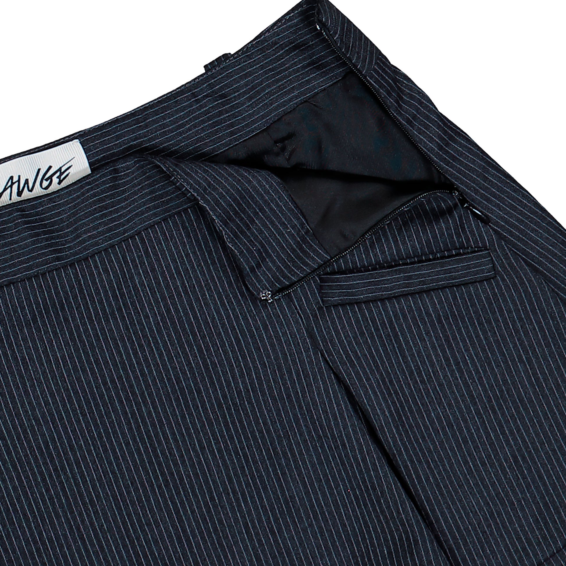 AWGE Pleated Mini Skirt Grey Pinstripe Skirts AS6SWK01BP-TR361.813 Detail View 4 | GATE