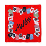 AWGE Foulard Small Cards Print Red Bandanas AS6SXA02AP-TF109.S22 Detail View 1 | GATE