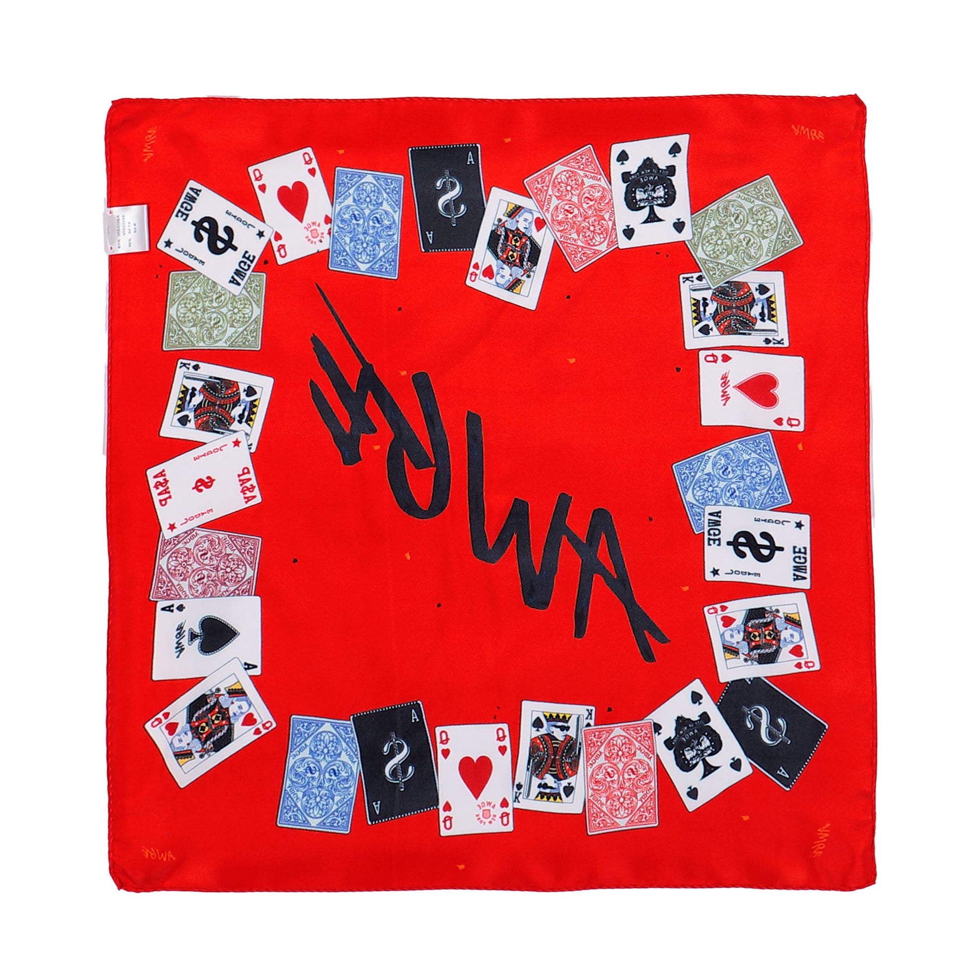AWGE Foulard Small Cards Print Red Bandanas AS6SXA02AP-TF109.S22 Detail View 2 | GATE