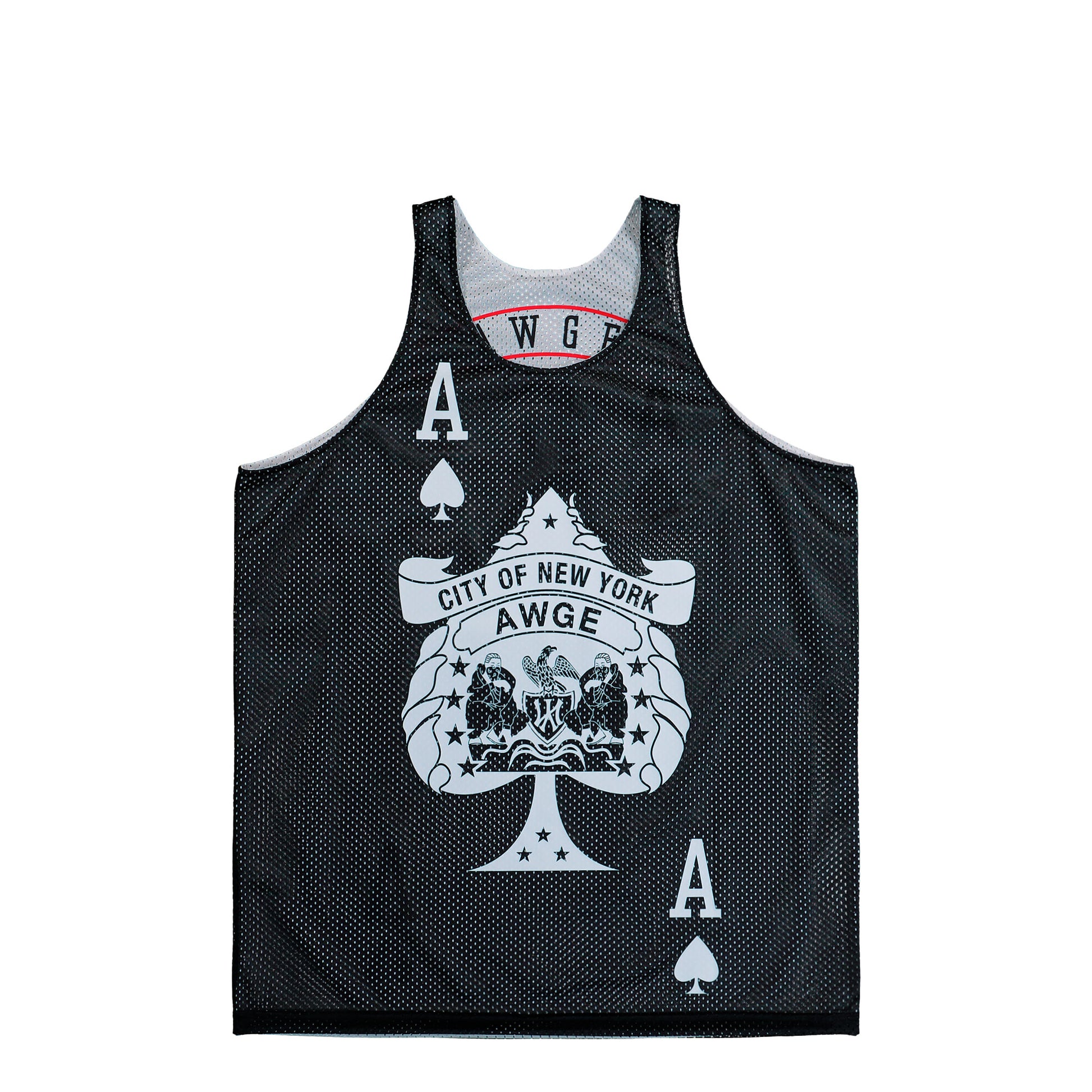 AWGE NYC Aces Tank / Reversible White / Black T-Shirts AS6SXH03AP-T2217.001 Detail View 2 | GATE