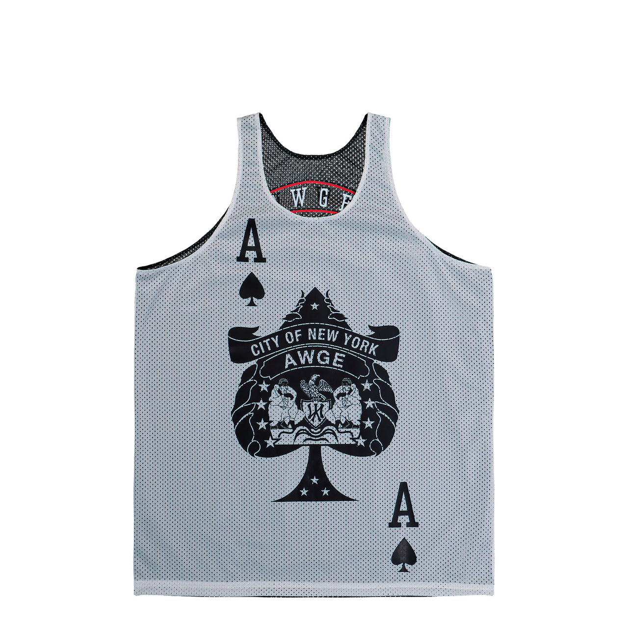AWGE NYC Aces Tank / Reversible White / Black T-Shirts AS6SXH03AP-T2217.001 Detail View 1 | GATE