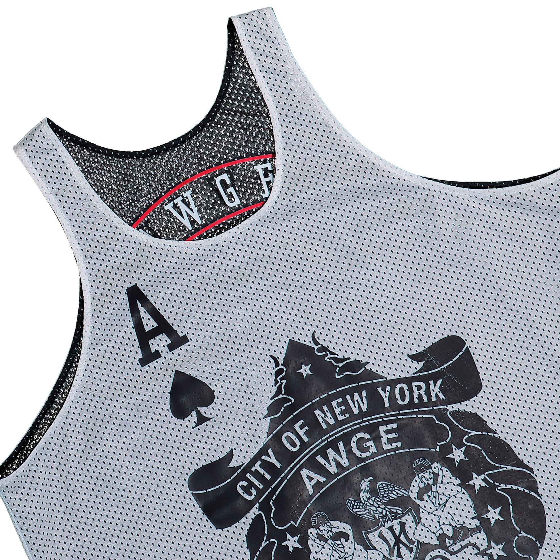 AWGE NYC Aces Tank / Reversible White / Black T-Shirts AS6SXH03AP-T2217.001 Detail View 4 | GATE