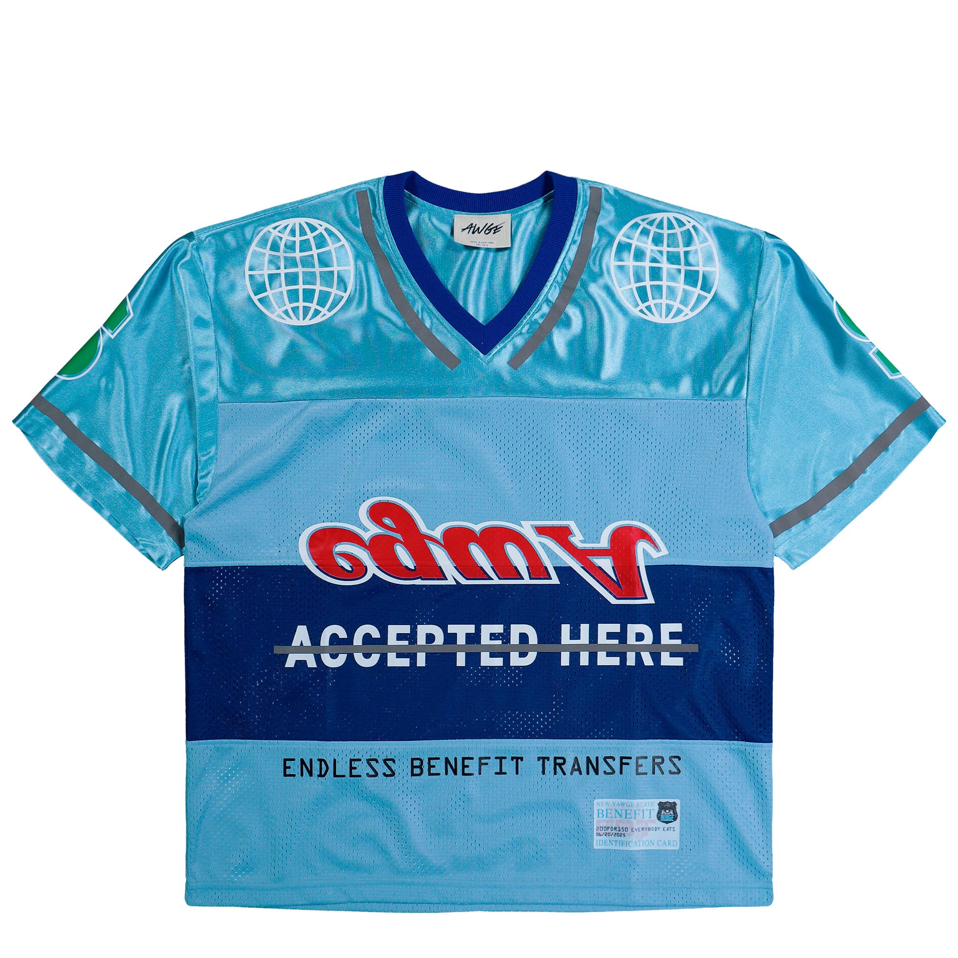 AWGE EBT Soccer Jersey Baby Blue T-Shirts AS6SXH05BP-T2218.510 Detail View 1 | GATE