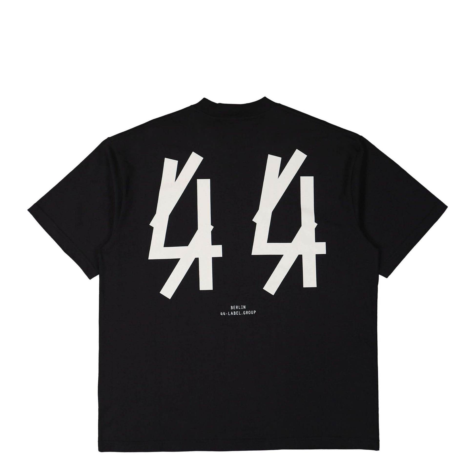 44 Label Group Solid Sand Print Tee Black Detail view 2 | Gate