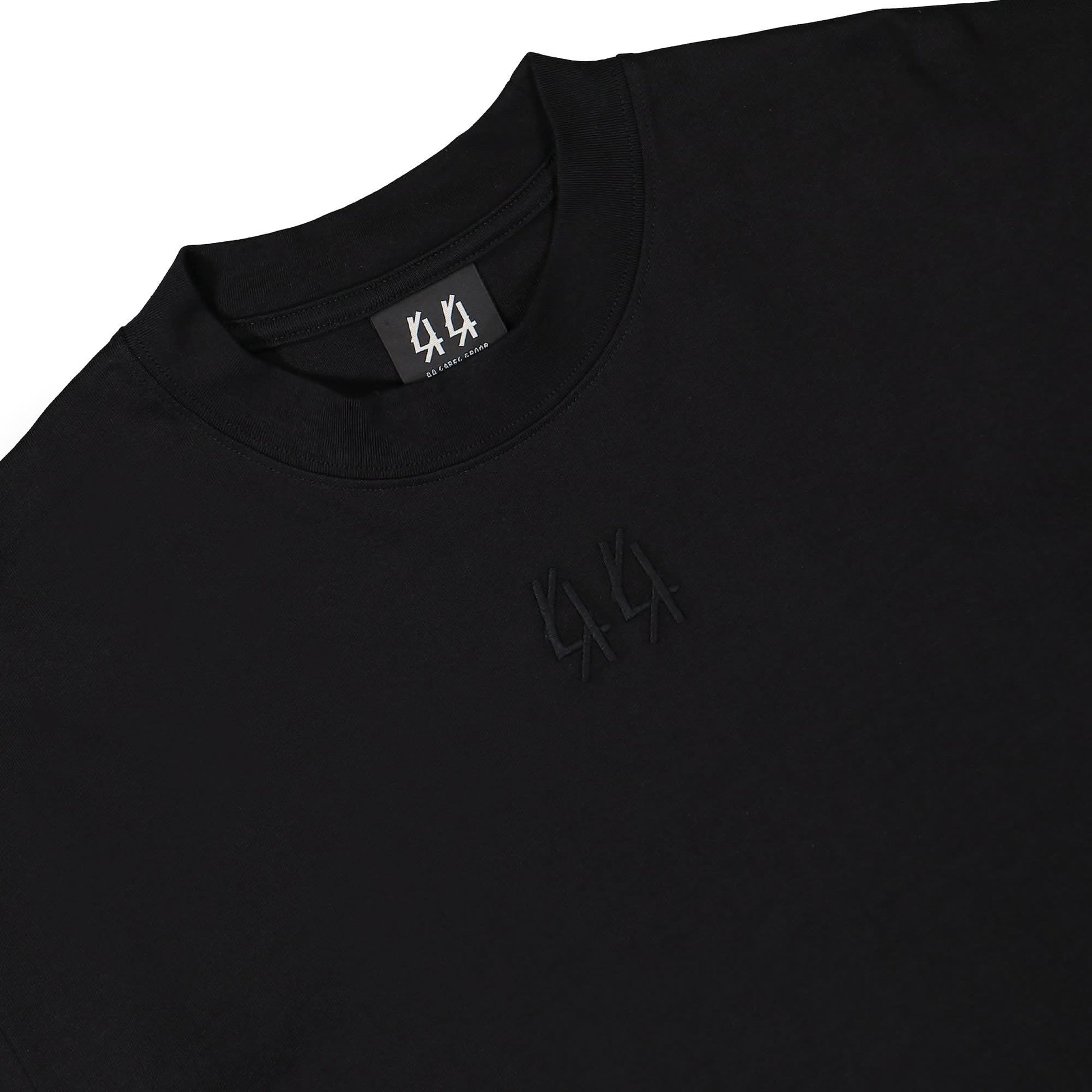 44 Label Group Solid Sand Print Tee Black Detail view 3 | Gate