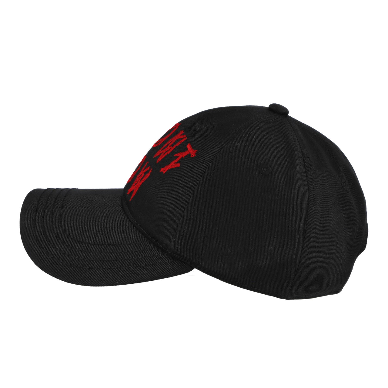 44 Label Group Front Row Cap Black + Front Raw Signal Red Caps B0030469-FA628-P674 Detail View 1 | GATE