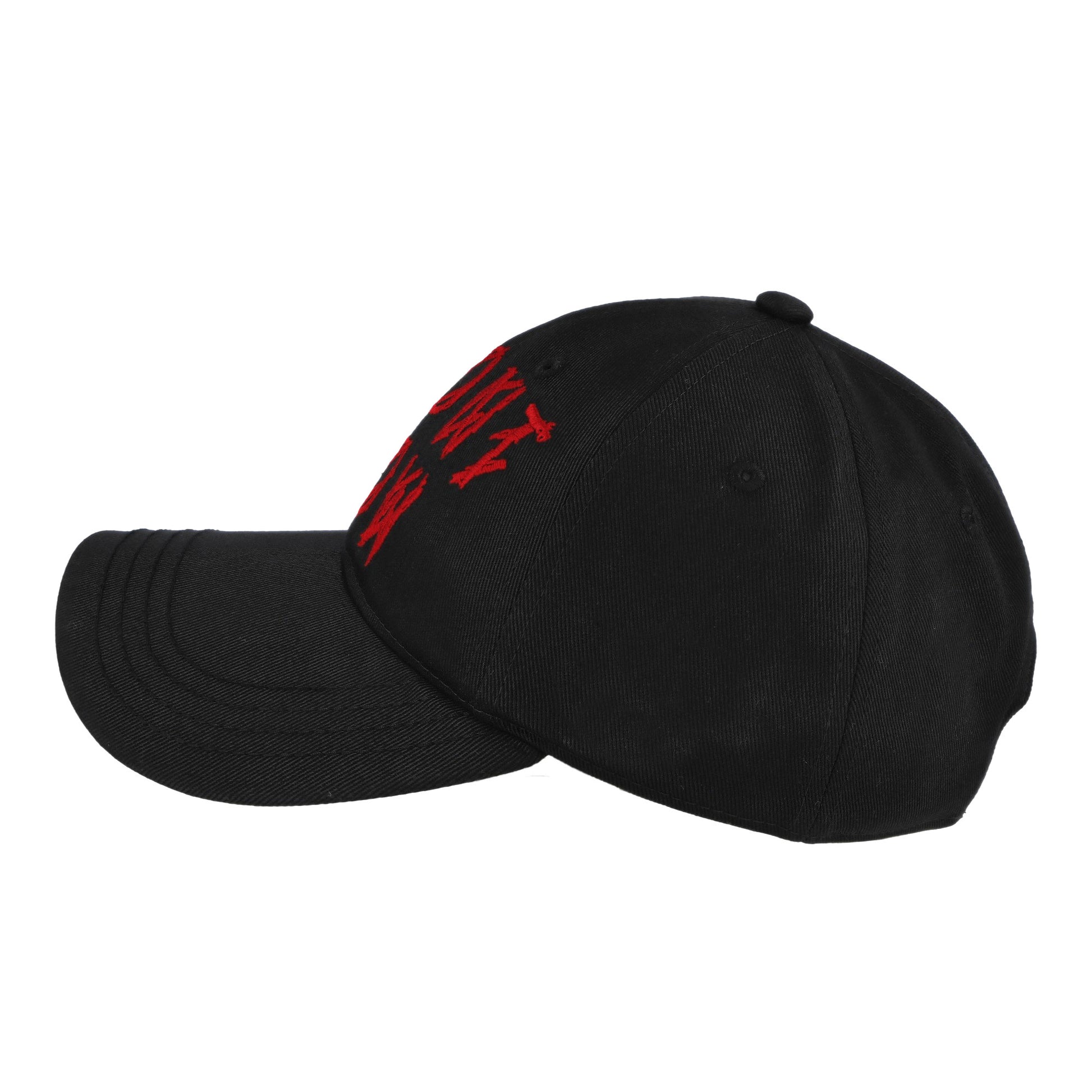 44 Label Group Front Row Cap Black + Front Raw Signal Red Caps B0030469-FA628-P674 Detail View 2 | GATE