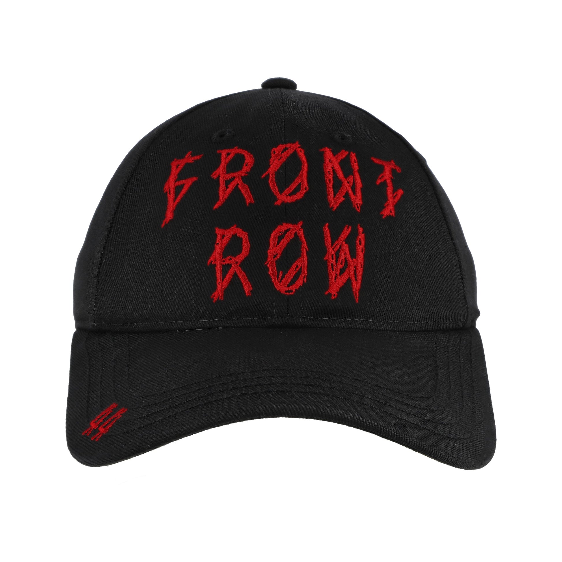 44 Label Group Front Row Cap Black + Front Raw Signal Red Caps B0030469-FA628-P674 Detail View 4 | GATE