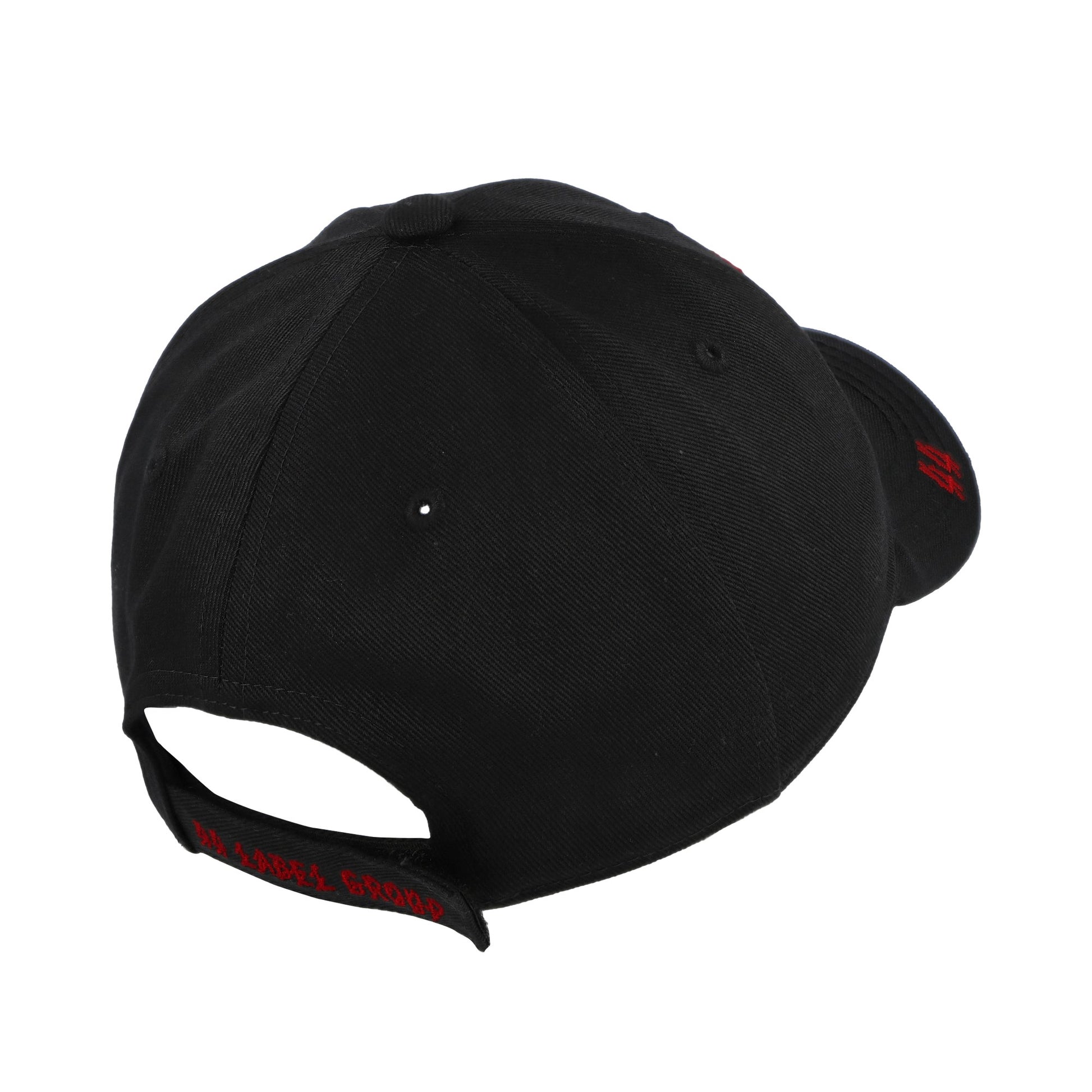 44 Label Group Front Row Cap Black + Front Raw Signal Red Caps B0030469-FA628-P674 Detail View 5 | GATE