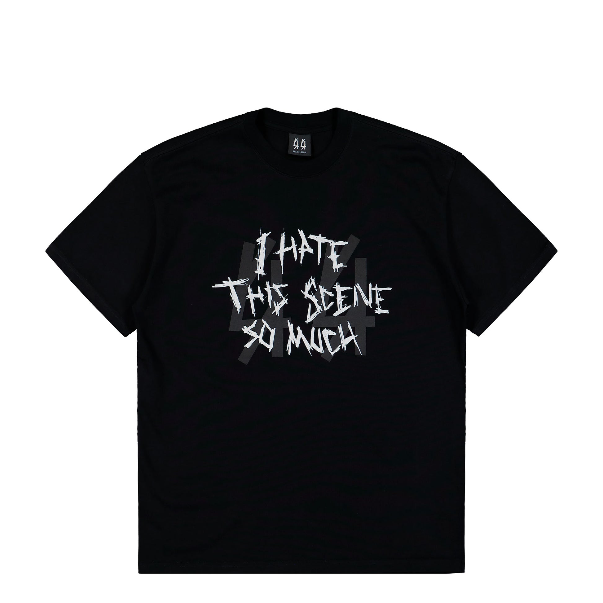 44 Label Group Scene Tee Black + Scene Dirty White T-Shirts B0030556-FA706-P790 Detail View 1 | GATE
