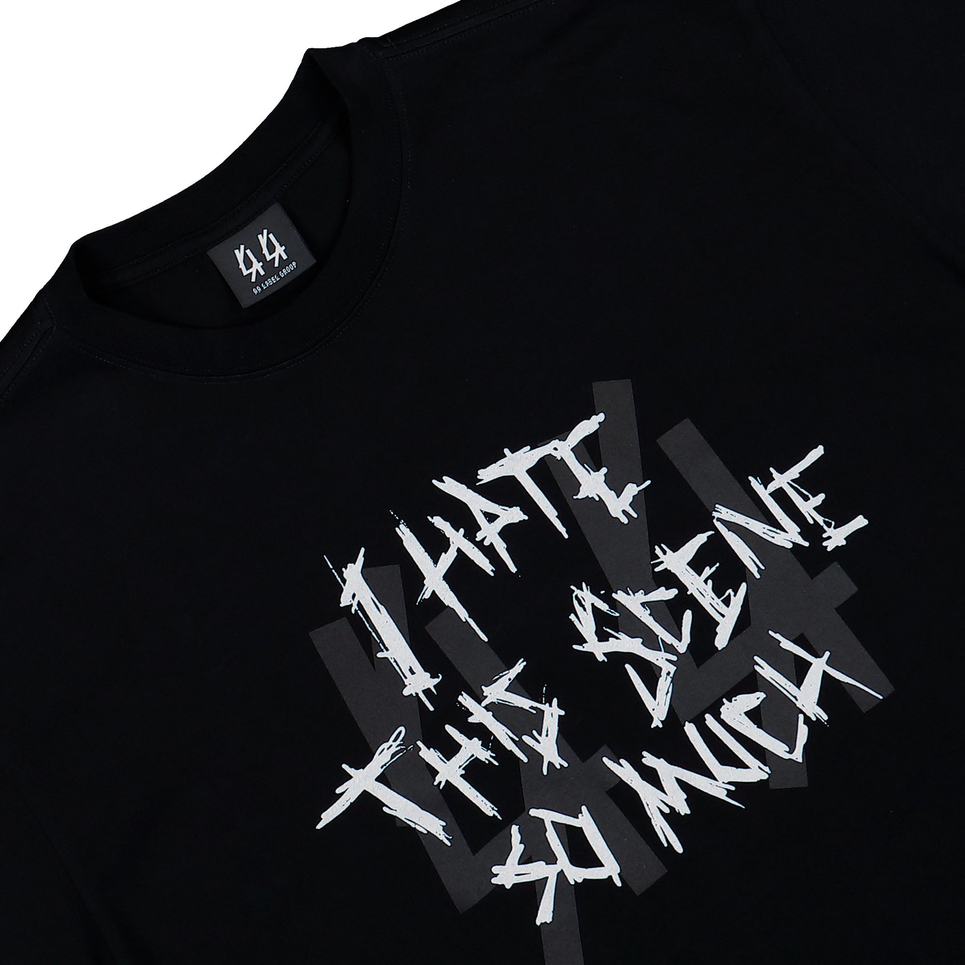 44 Label Group Scene Tee Black + Scene Dirty White T-Shirts B0030556-FA706-P790 Detail View 3 | GATE