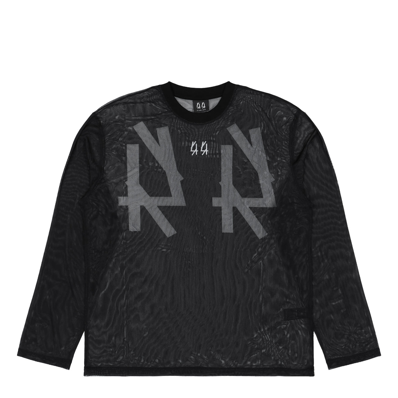 44 Label Group Classic L/S Mesh Tee Black + 44 Dirty White Longsleeves B0030606-FA672-P447 Detail View 1 | GATE