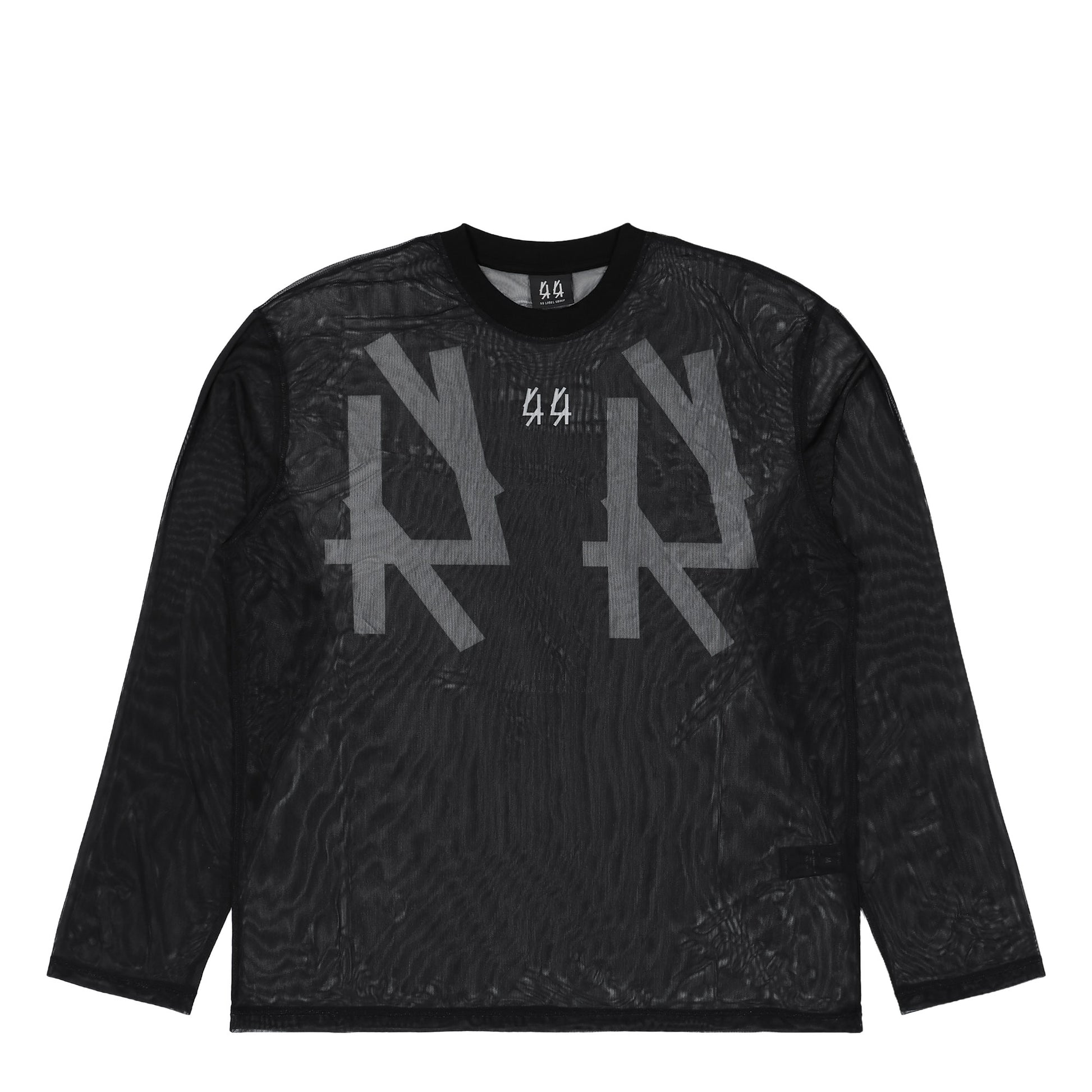 44 Label Group Classic L/S Mesh Tee Black + 44 Dirty White Longsleeves B0030606-FA672-P447 Detail View 1 | GATE