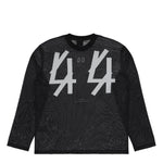 44 Label Group Classic L/S Mesh Tee Black + 44 Dirty White Longsleeves B0030606-FA672-P447 Detail View 2 | GATE
