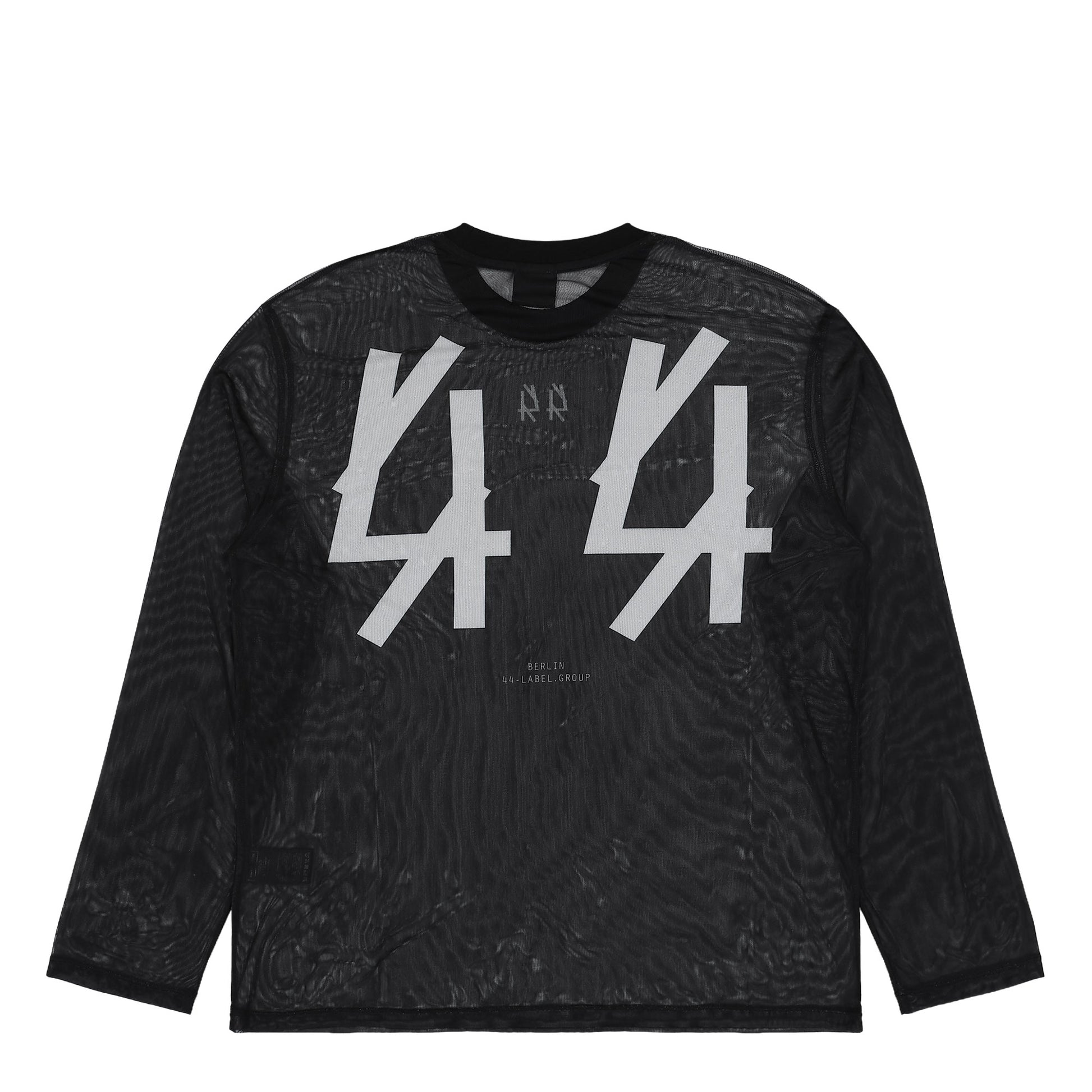44 Label Group Classic L/S Mesh Tee Black + 44 Dirty White Longsleeves B0030606-FA672-P447 Detail View 2 | GATE