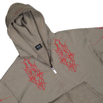 44 Label Group Ewigkeit Reverso Zip Hoodie Olive Hoodie B0030609-FA679-P689 Detail View 3 | GATE
