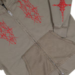 44 Label Group Ewigkeit Reverso Zip Hoodie Olive Hoodie B0030609-FA679-P689 Detail View 4 | GATE
