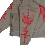 44 Label Group Ewigkeit Reverso Zip Hoodie Olive Hoodie B0030609-FA679-P689 Detail View 5 | GATE
