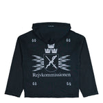 44 Label Group Raw Cut Zip Hoodie Black Hoodie B0030610-FA679-P685 Detail View 2 | GATE
