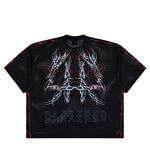 44 Label Group Y2K Soccer Tee Black + Y2K Red White T-Shirts B0030614-FA683-P699 Detail View 2 | GATE