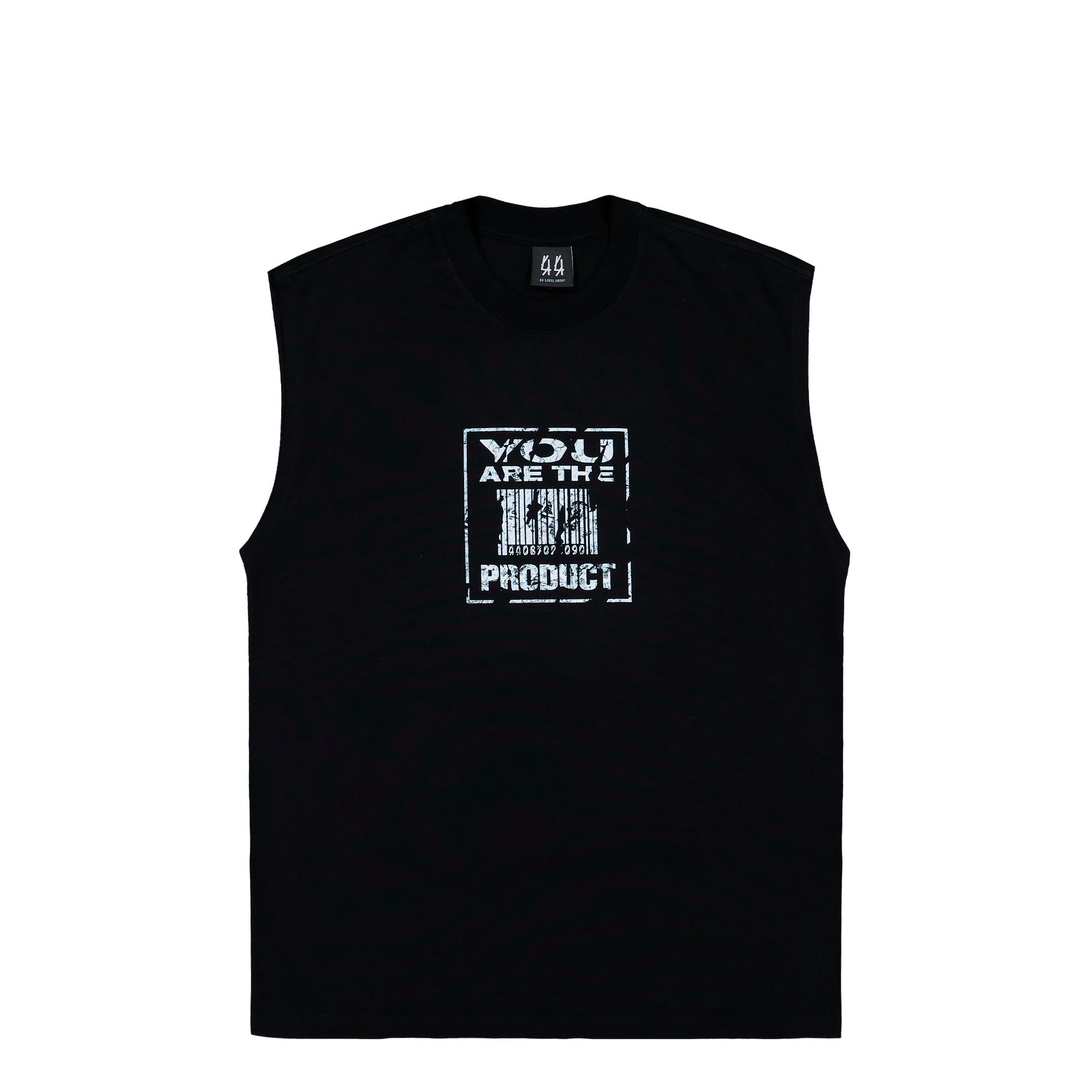 44 Label Group Product SL Sleeveless Tee Black + Product Dirty White T-Shirts B0030654-FA706-P756 Detail View 1 | GATE