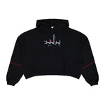 Gmbh Cropped Hoodie With Logo Embroidery Black Hoodies Berlin Hoodie2 Detail View 1 | GATE
