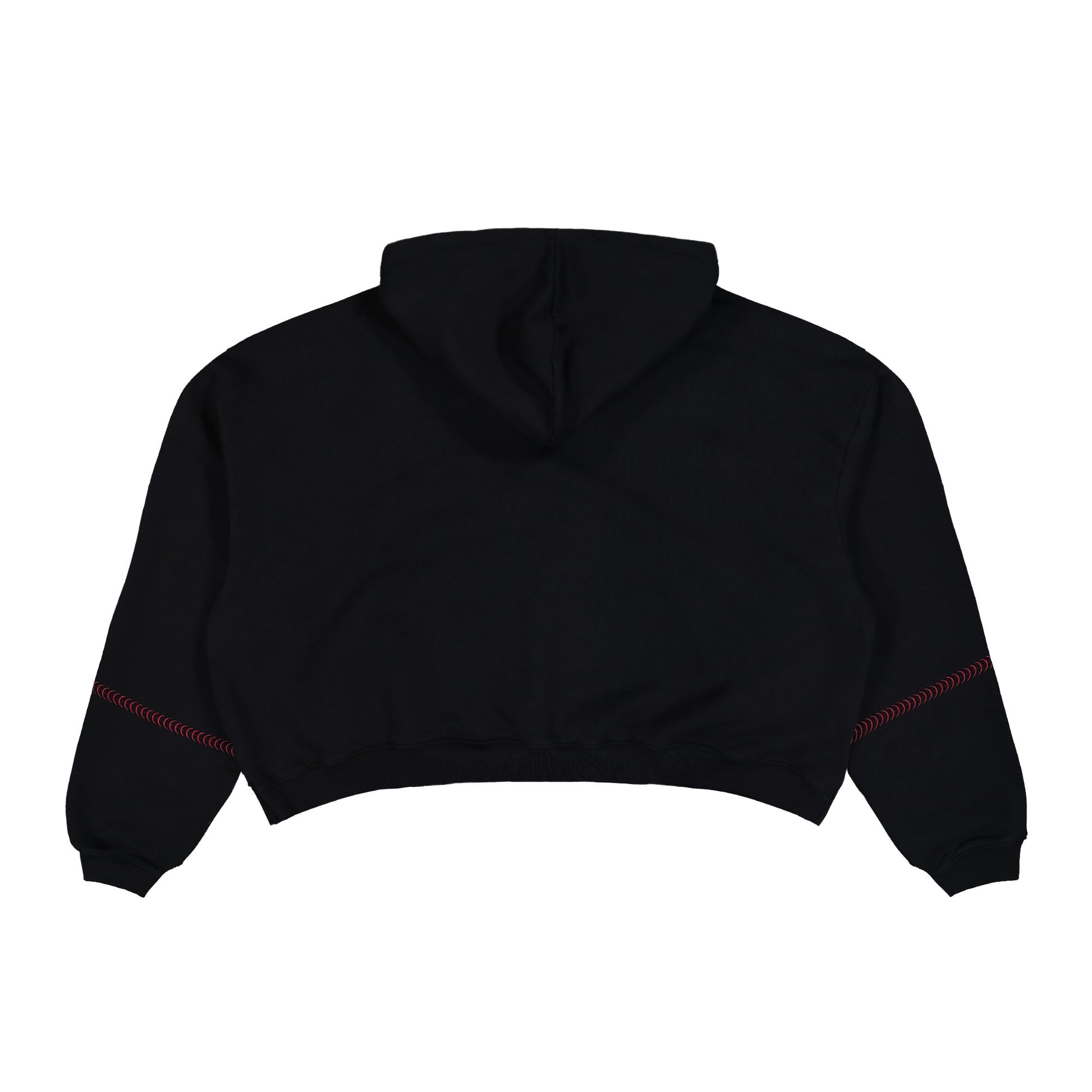 Gmbh Cropped Hoodie With Logo Embroidery Black Hoodies Berlin Hoodie2 Detail View 2 | GATE
