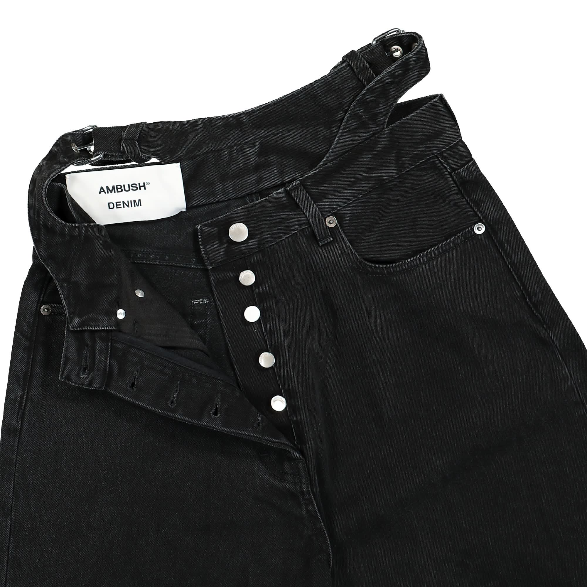 ★fa.er.ie★cut-off denim maxi pants (black)★韓国送料込 cut-out Denim Shoe Cut Pants – blackmeans