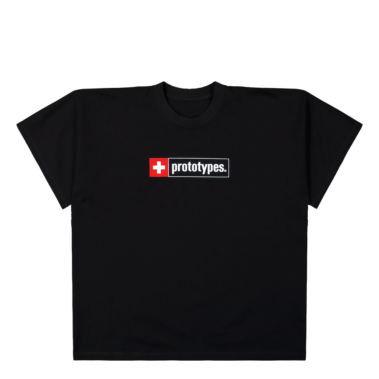 Prototypes Cross Logo Classic Printed Tee Black T-Shirt PT09JE10USBK Detail View 1 | GATE

