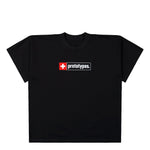 Prototypes Cross Logo Classic Printed Tee Black T-Shirt PT09JE10USBK Detail View 1 | GATE
