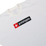 Prototypes Cross Logo Classic Printed Tee White T-Shirt PT09JE10USW Detail View 3 | GATE

