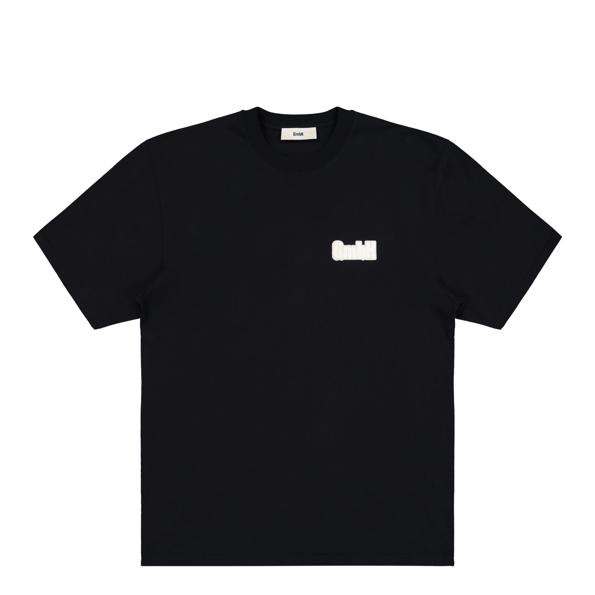 Gmbh T-Shirt With Embroidered Cut Out Logo Black T-Shirts Cut Out Logo Tee1 Detail View 1 | GATE
