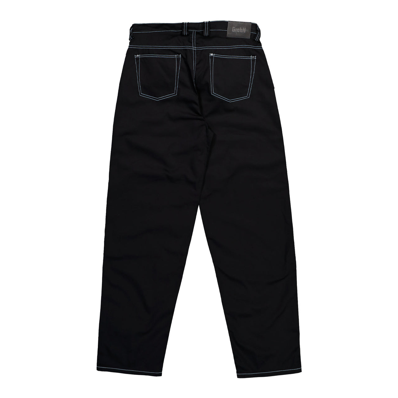 GmbH Wide Leg Trousers With Double Zip Black Pants Cyrus Detail View 1 | GATE