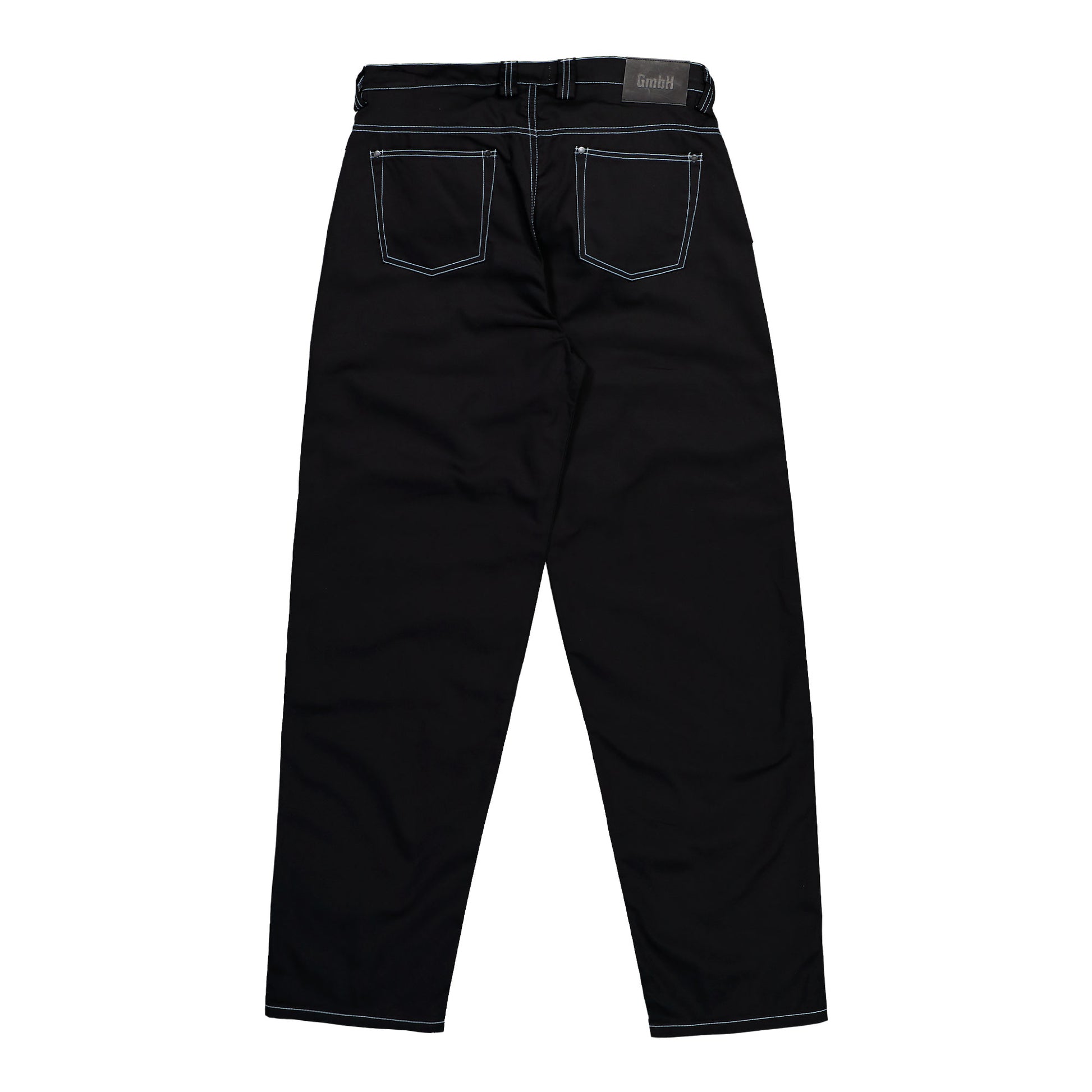GmbH Wide Leg Trousers With Double Zip Black Pants Cyrus Detail View 2 | GATE