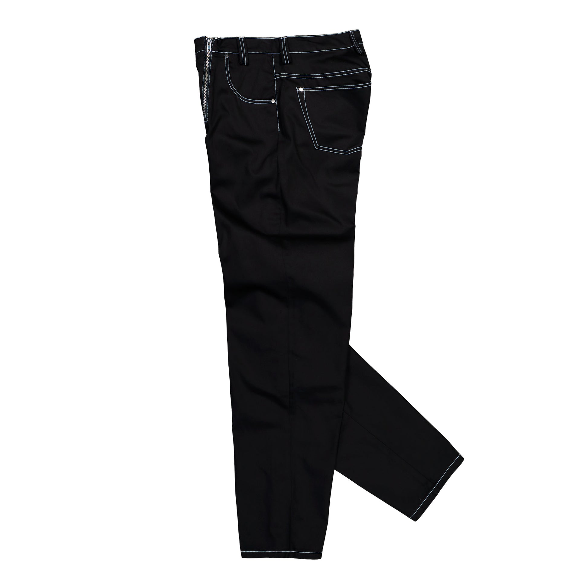 GmbH Wide Leg Trousers With Double Zip Black Pants Cyrus Detail View 3 | GATE