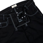 GmbH Wide Leg Trousers With Double Zip Black Pants Cyrus Detail View 4 | GATE