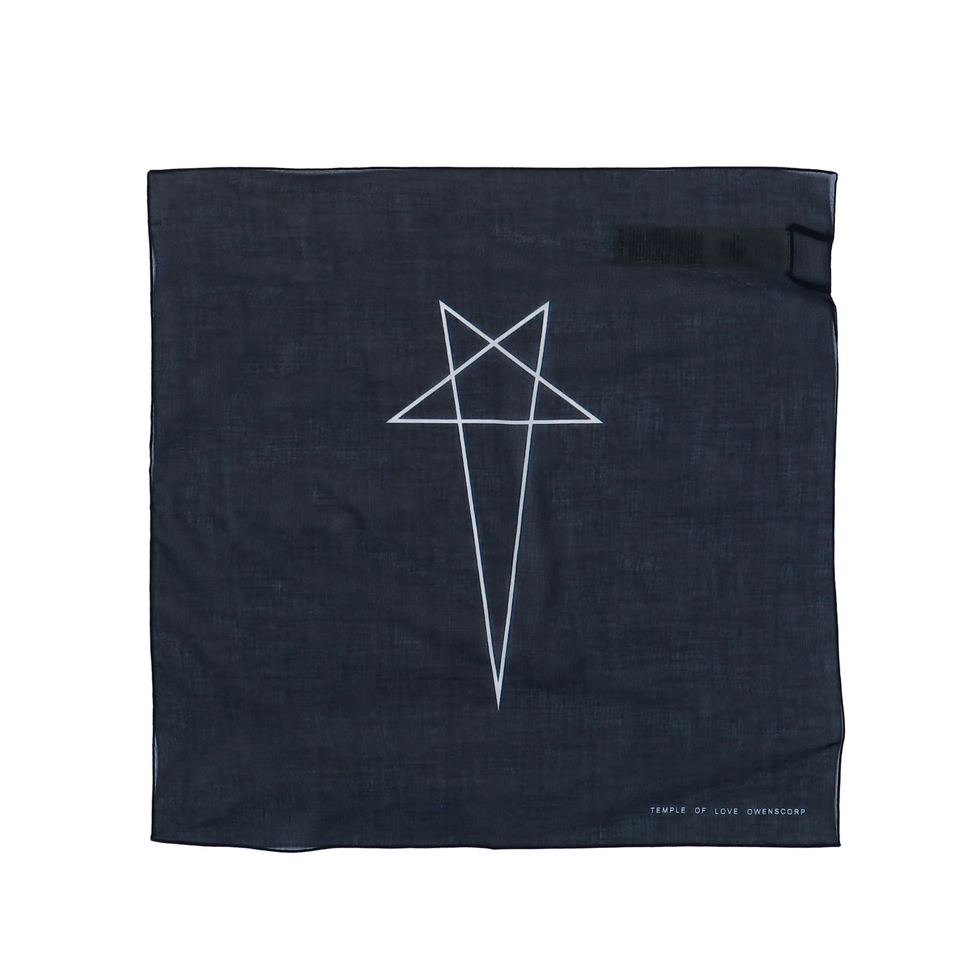 Rick Owens DRKSHDW Bandana Black / Milk Bandana DA01F4471 SCAEP3 0911 Detail View 1 | GATE
