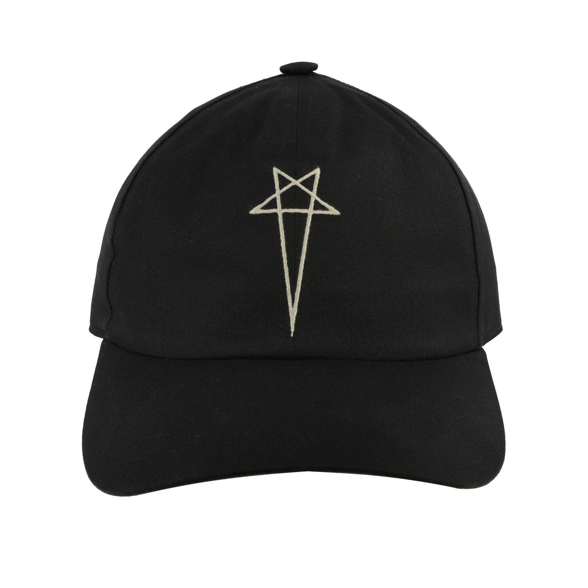 Rick Owens DRKSHDW Baseball Cap Black Basecap DA01F4478 TEEM8 0908 Detail View 4 | GATE
